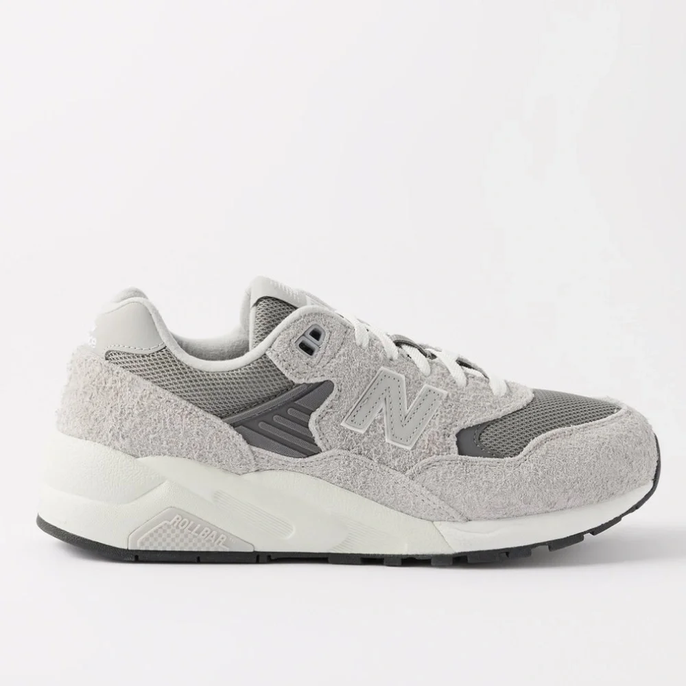 New Balance Gray 580 Mesh Suede Sneakers Sz 6 - Picture 4 of 16